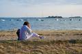 Frau am Strand von Mousterian