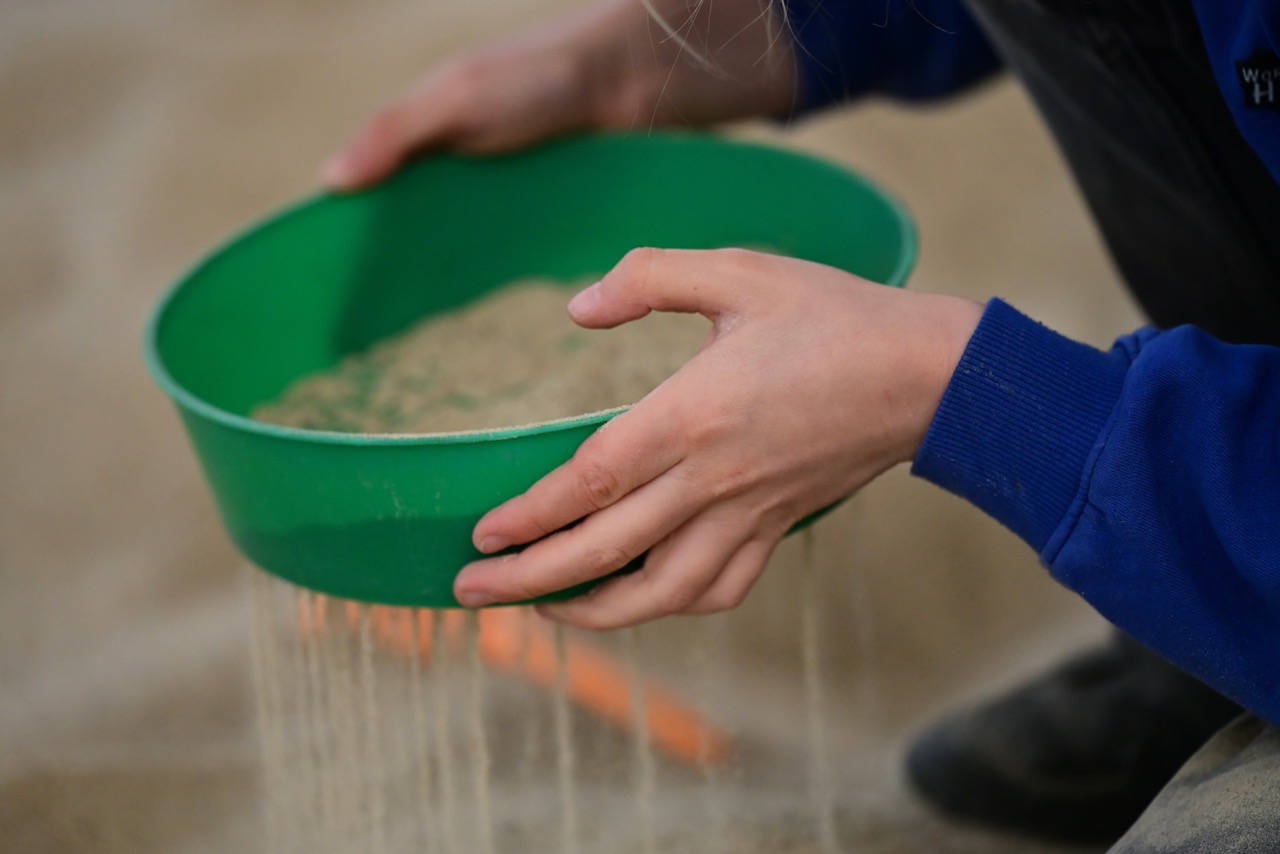 Sifting sand