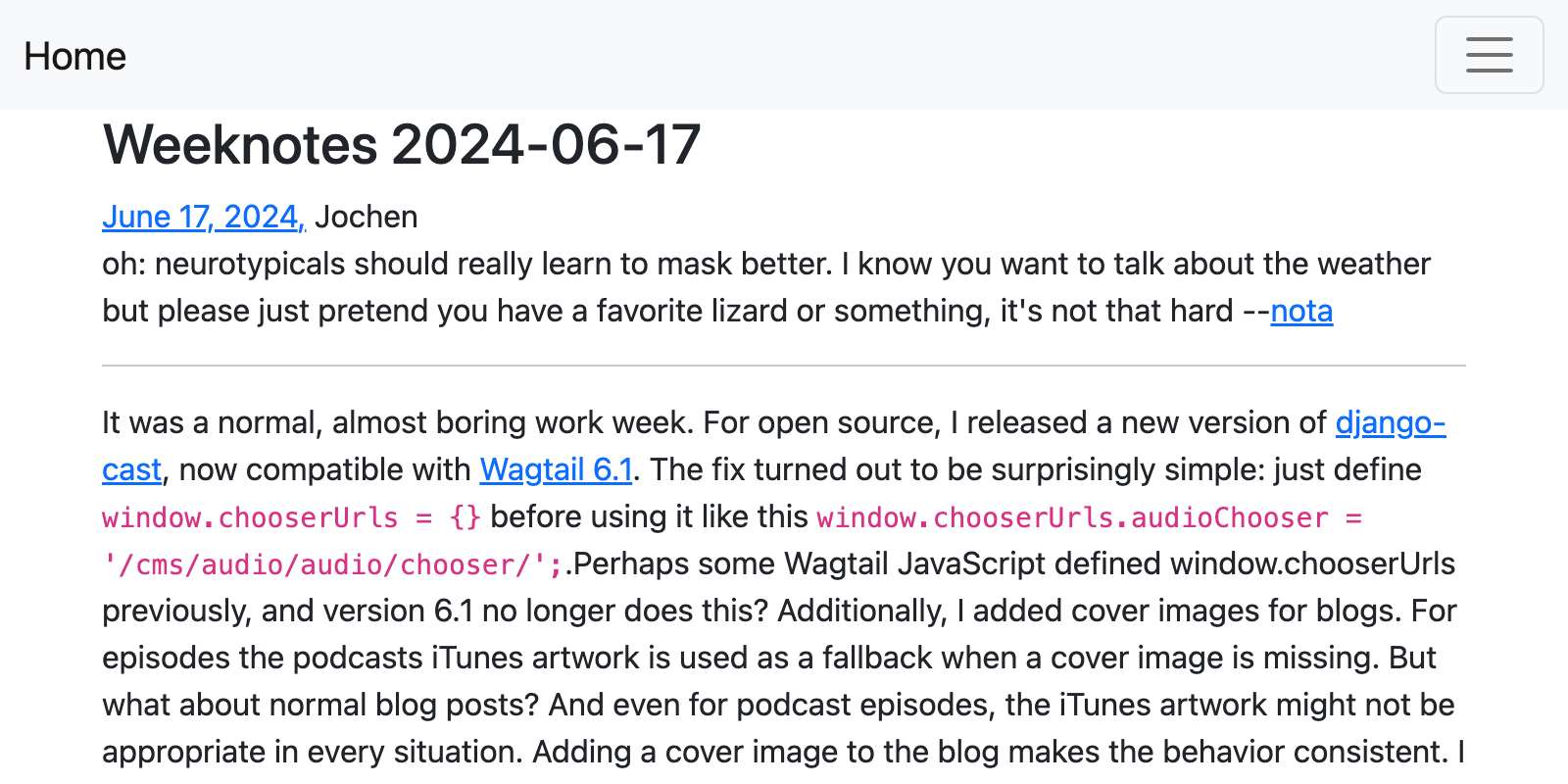 A screenshot of the post itself